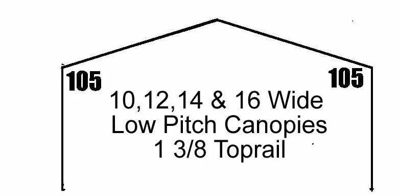 1 3/8" Low Peak Right Side Reinforced End - 4 Way Fitting (P4J2-138)