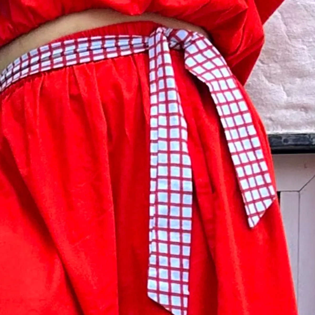 Aditi Fiery Red 2 Pc Skirt Co-Ord Set