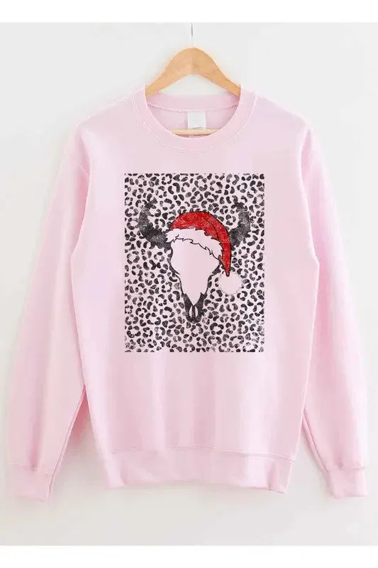 Alphia Cattle Christmas Graphic Sweatshirt