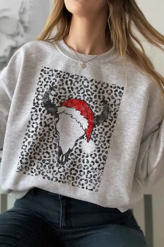 Alphia Cattle Christmas Graphic Sweatshirt