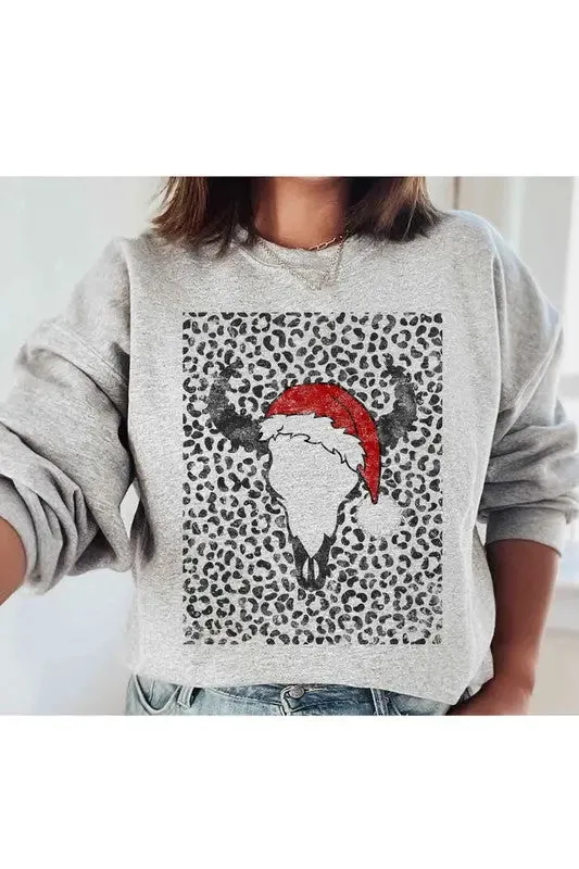 Alphia Cattle Christmas Graphic Sweatshirt