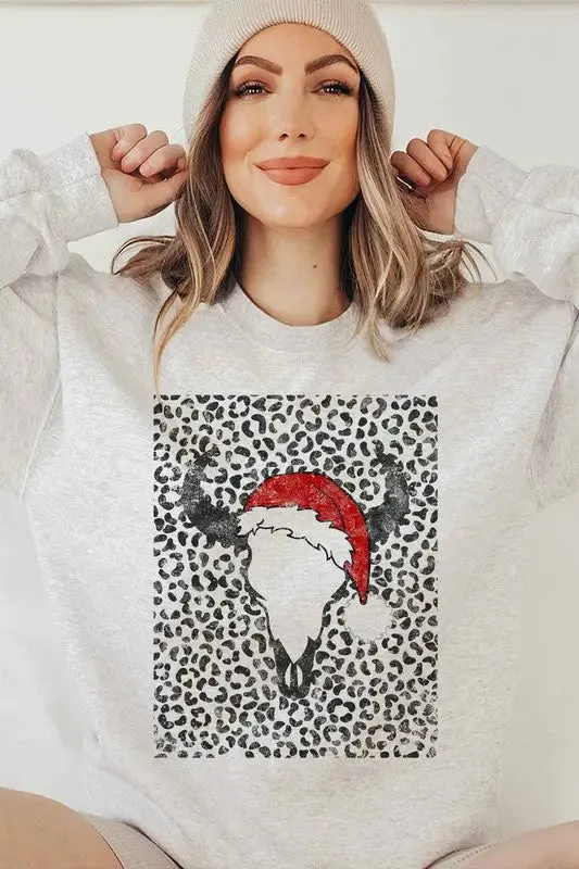 Alphia Cattle Christmas Graphic Sweatshirt