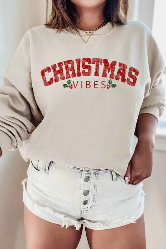 Alphia Christmas Vibes Graphic Sweatshirt