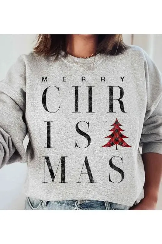 Alphia Merry Christmas Graphic Sweatshirt