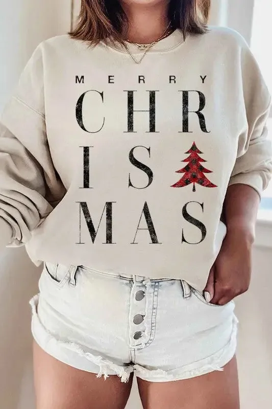 Alphia Merry Christmas Graphic Sweatshirt