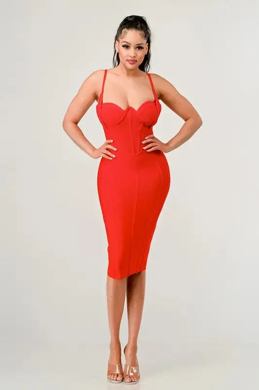 Athina Corset Bandage Mini Dress