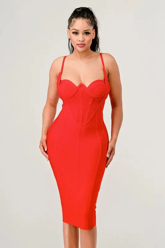 Athina Corset Bandage Mini Dress