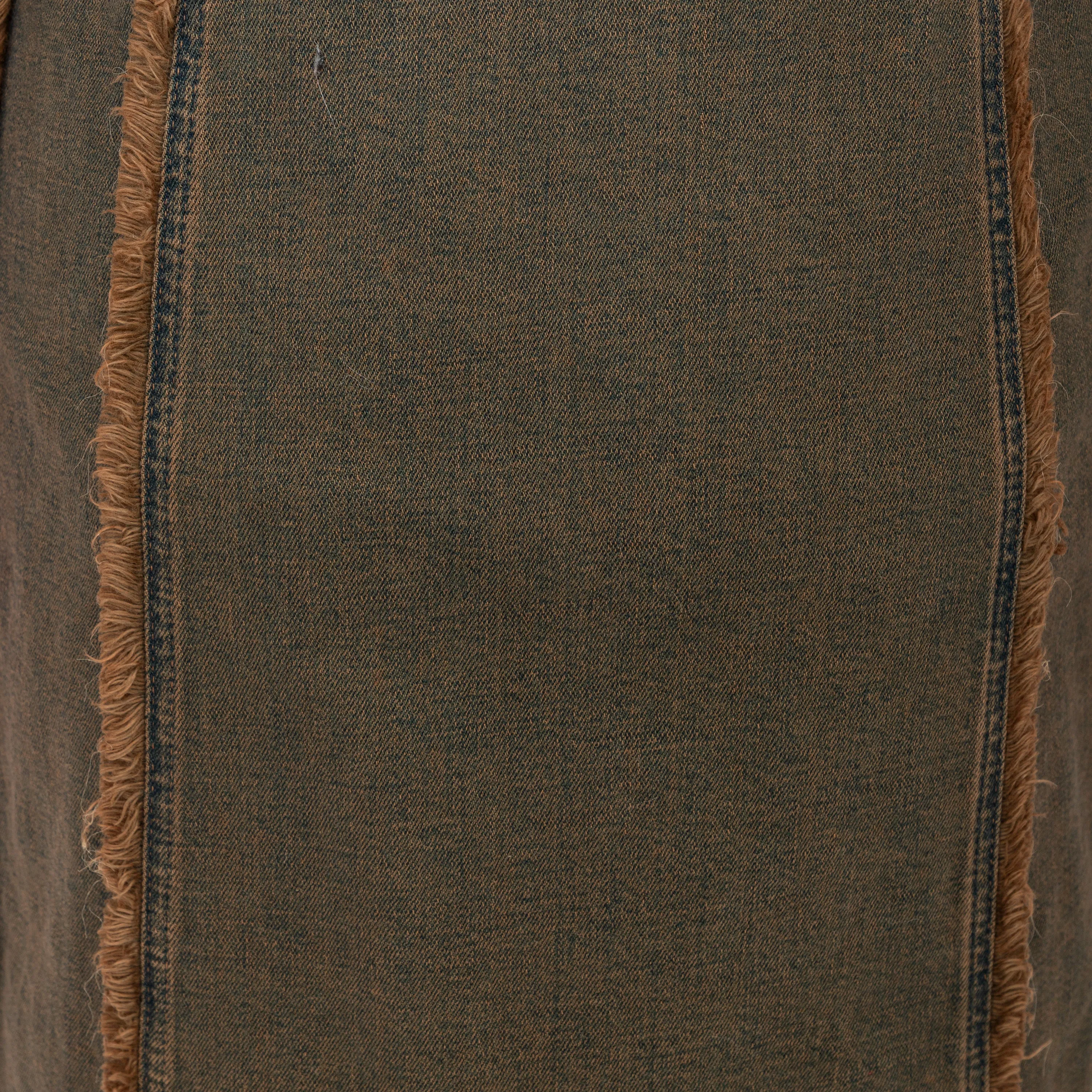 Blumarine Denim Overcoat with Faux Fur - '20s