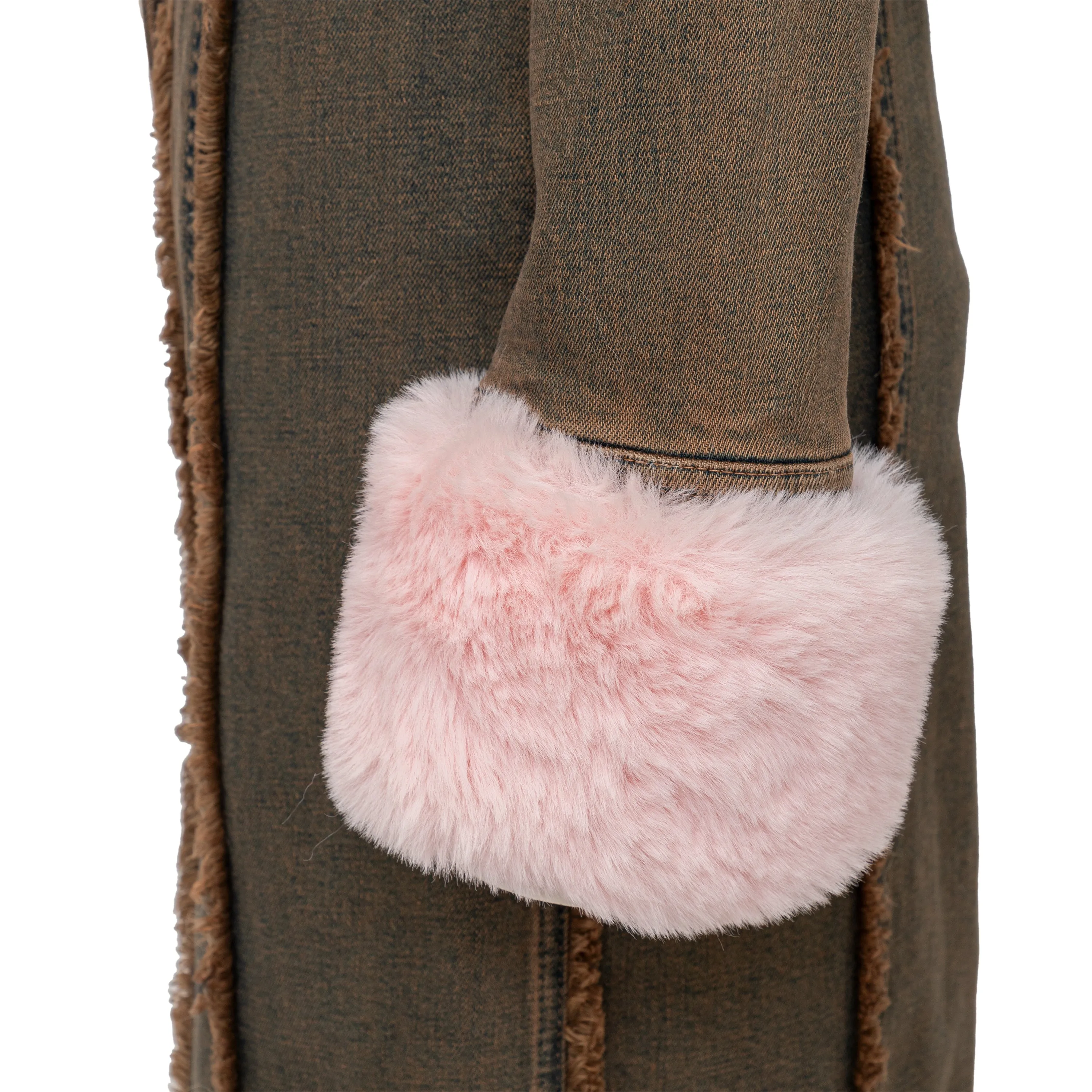 Blumarine Denim Overcoat with Faux Fur - '20s