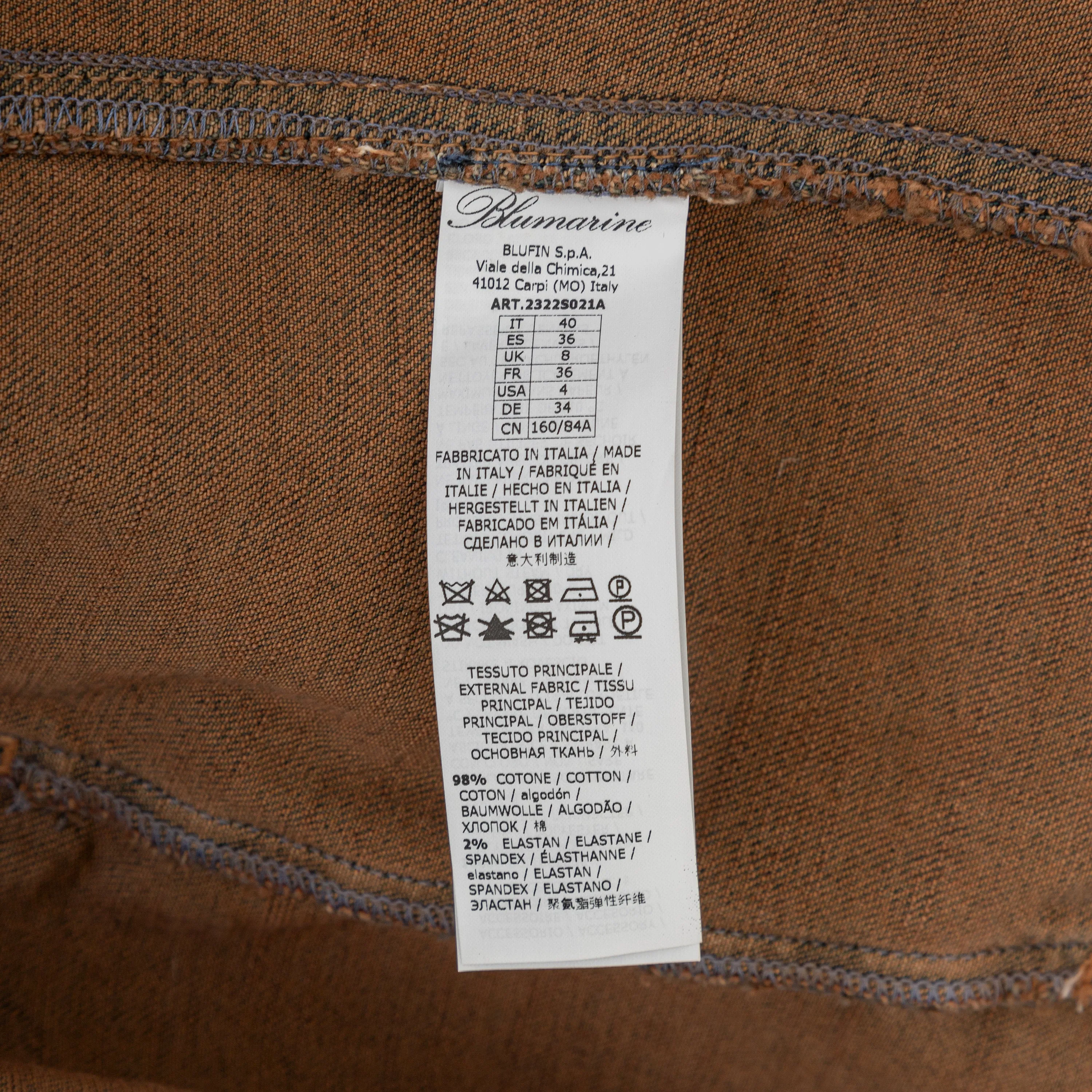 Blumarine Denim Overcoat with Faux Fur - '20s
