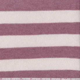Blush/Dark Mauve Stripe Sweater Knit Fabric
