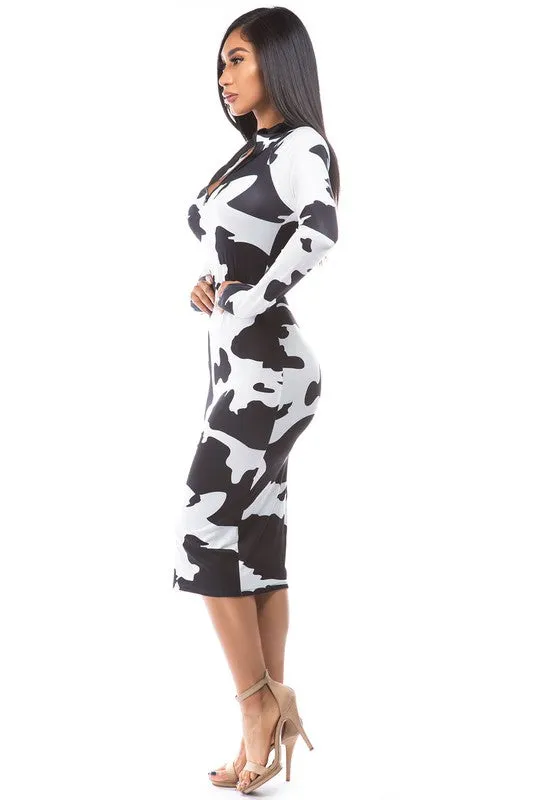 Body Con Midi Dress