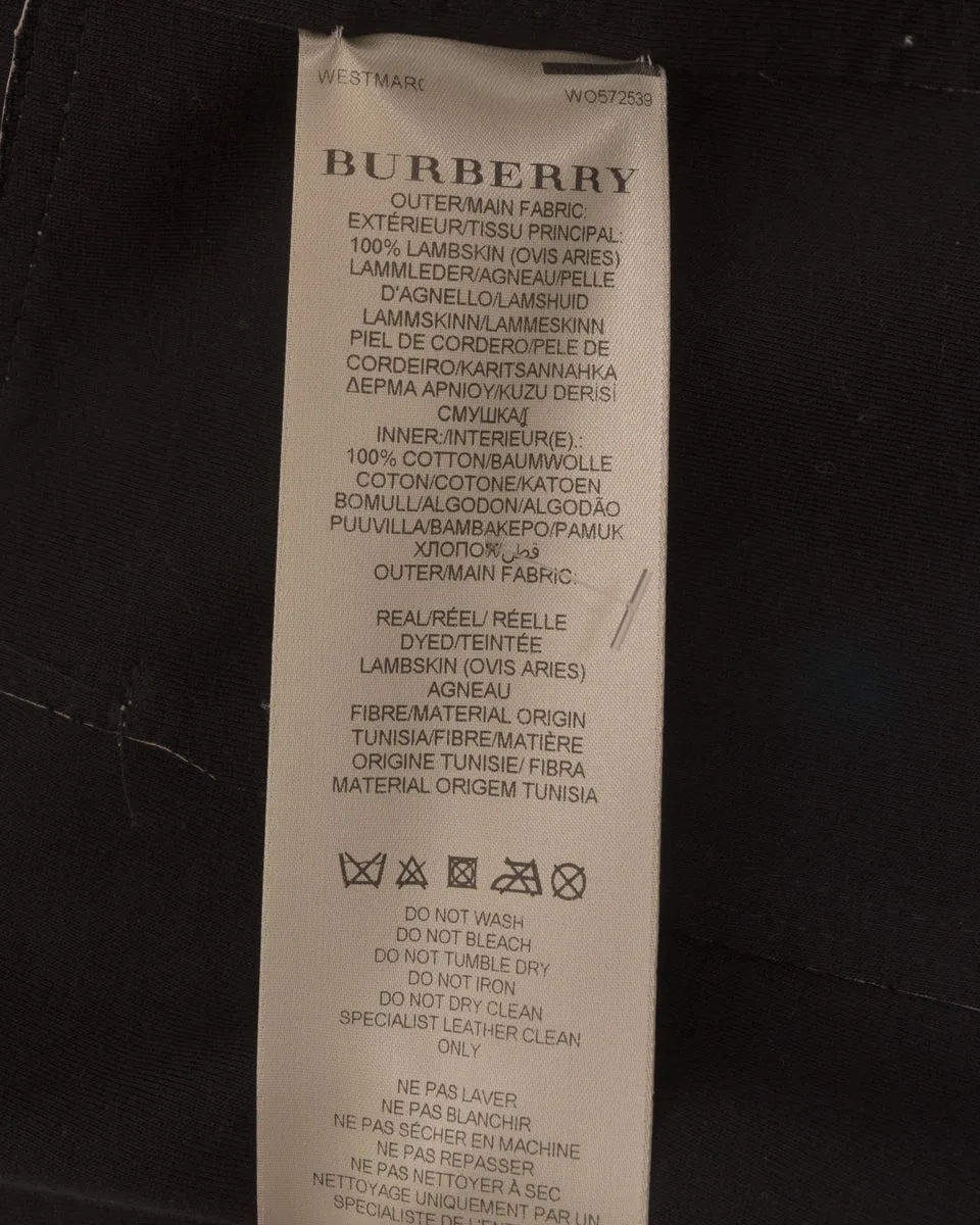 Burberry Beige Leather Short Trench Coat Jacket - 6