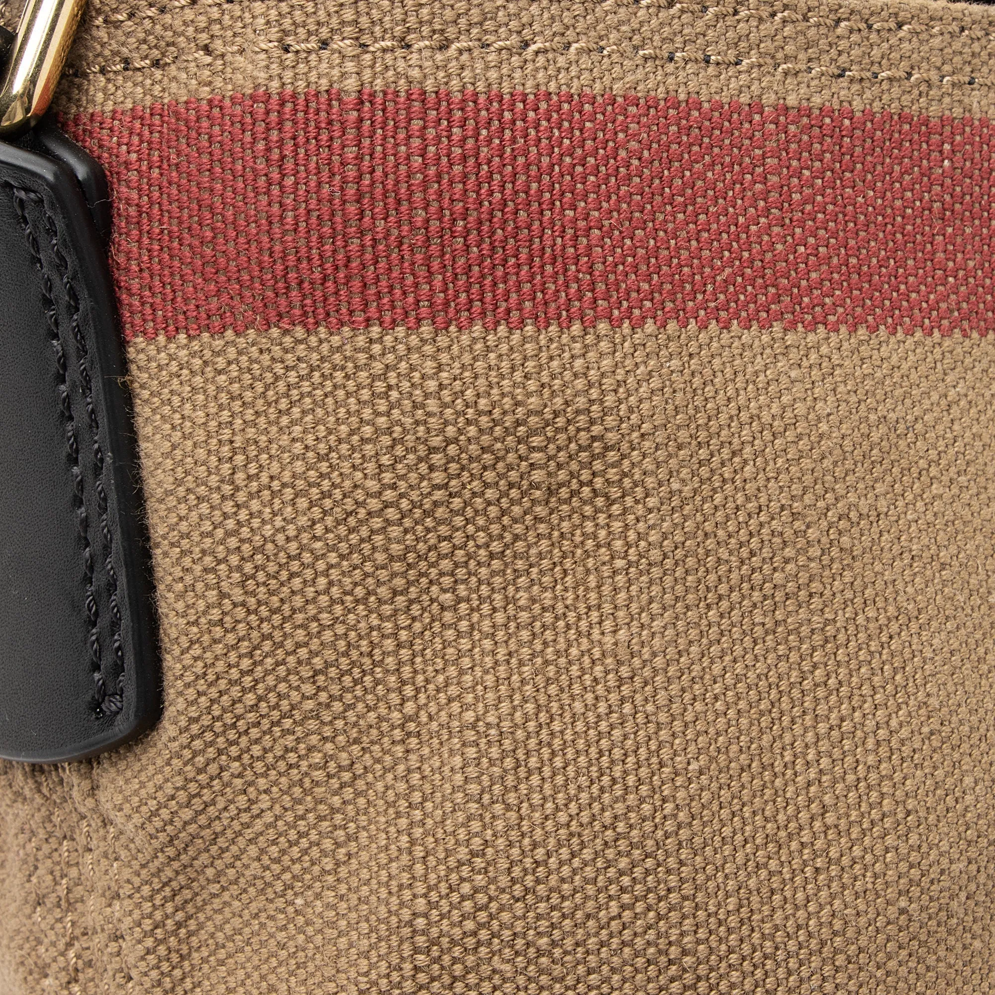 Burberry Canvas Check Ashby Mini Hobo (SHF-23360)