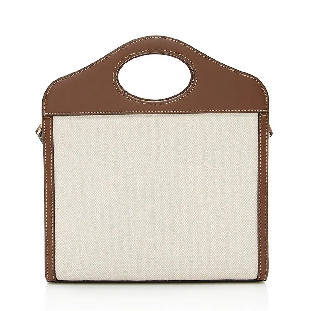 Burberry Canvas Logo Mini Pocket Satchel (SHF-21685)
