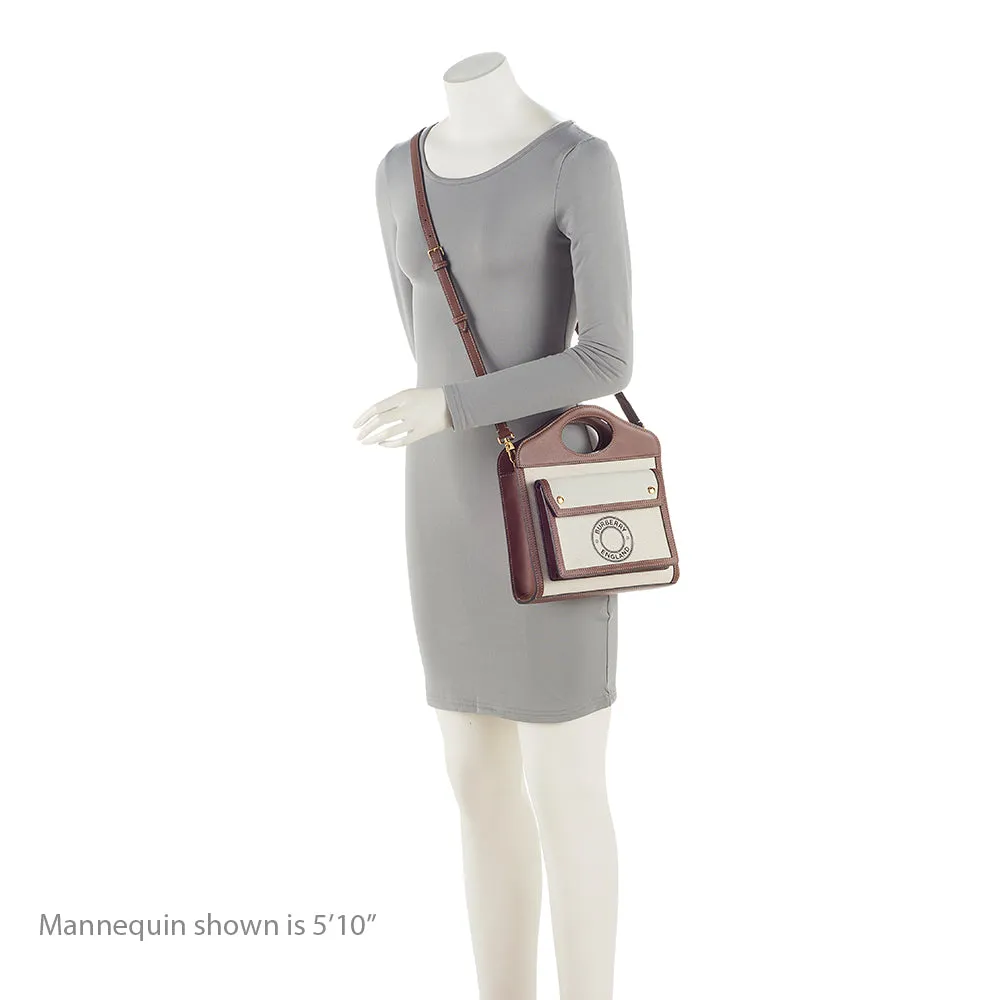 Burberry Canvas Logo Mini Pocket Satchel (SHF-21685)