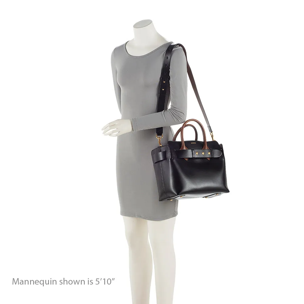 Burberry Leather Belted Marais Small Tote (SHF-22102)