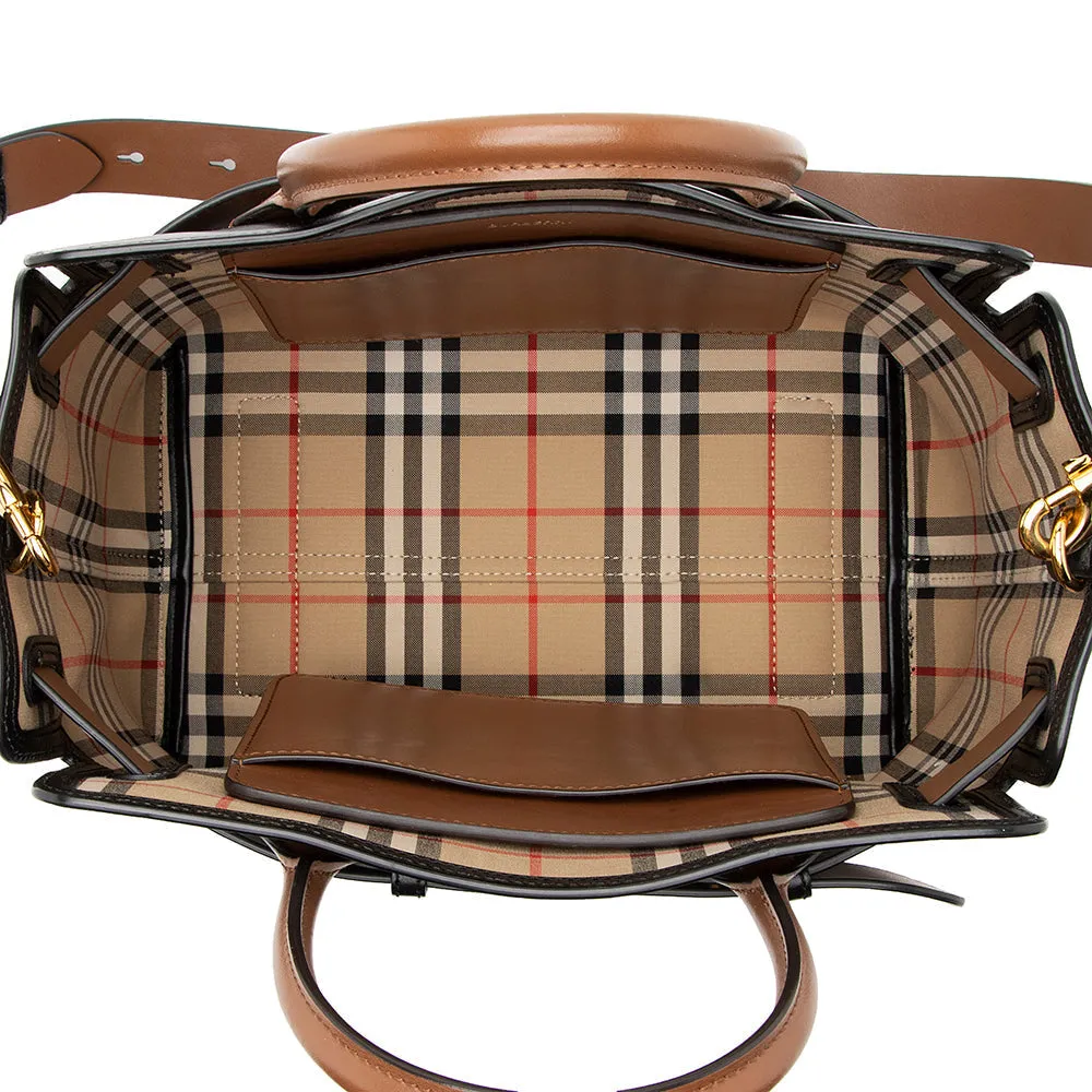 Burberry Leather Belted Marais Small Tote (SHF-22102)
