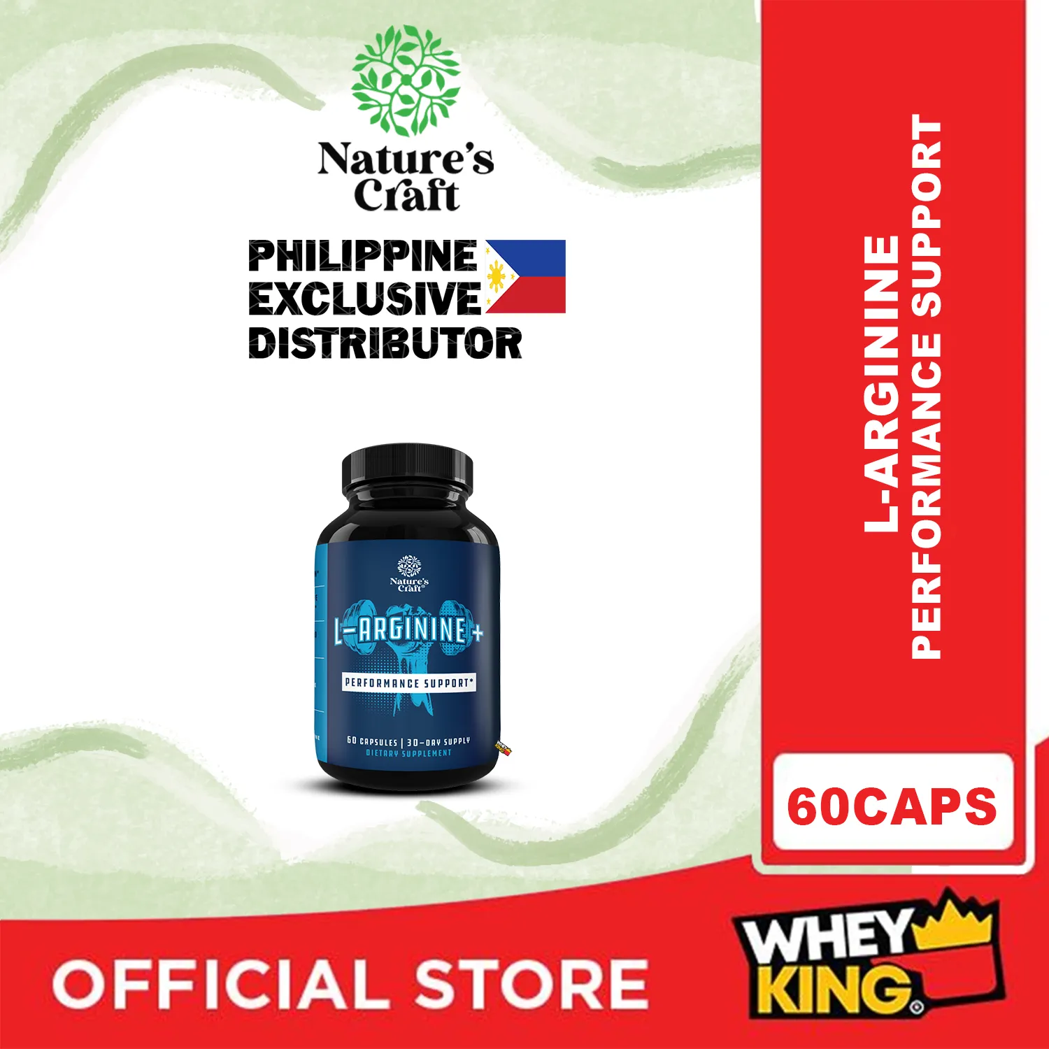 BUY1 GET1 = Natures Craft L-Arginine - 60 Capsules EXP 03/31/2025