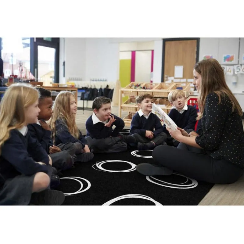Circle Samplers Classroom Seating Rug