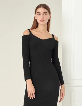 Classic black off-shoulder dress