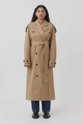 Collins Tailored Trench Coat Camel