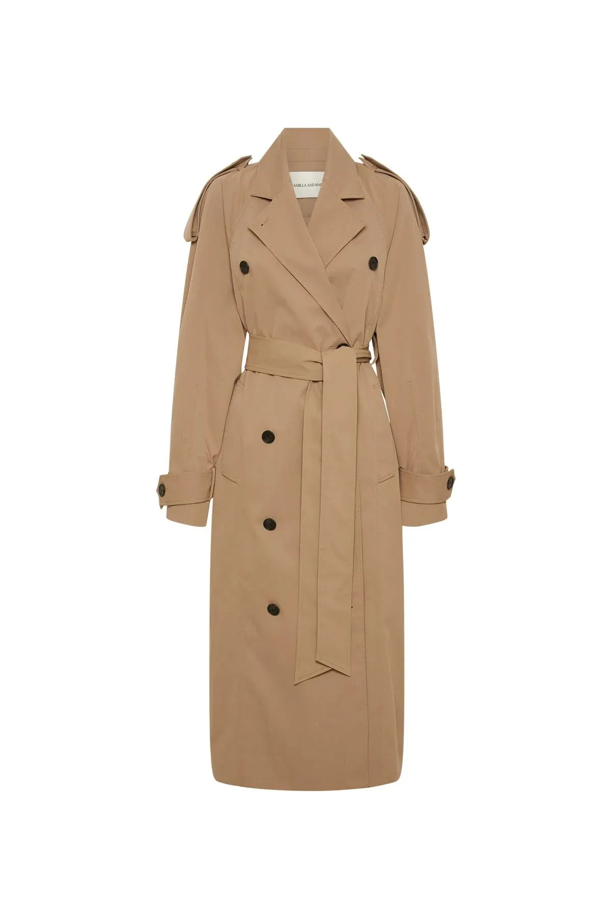 Collins Tailored Trench Coat Camel