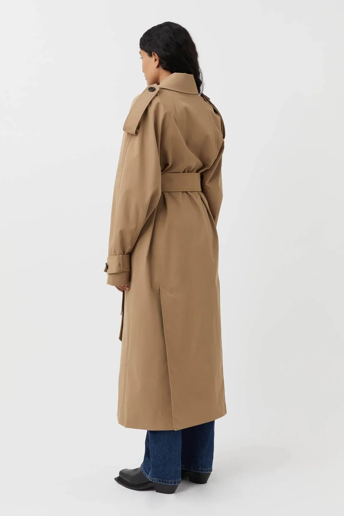 Collins Tailored Trench Coat Camel