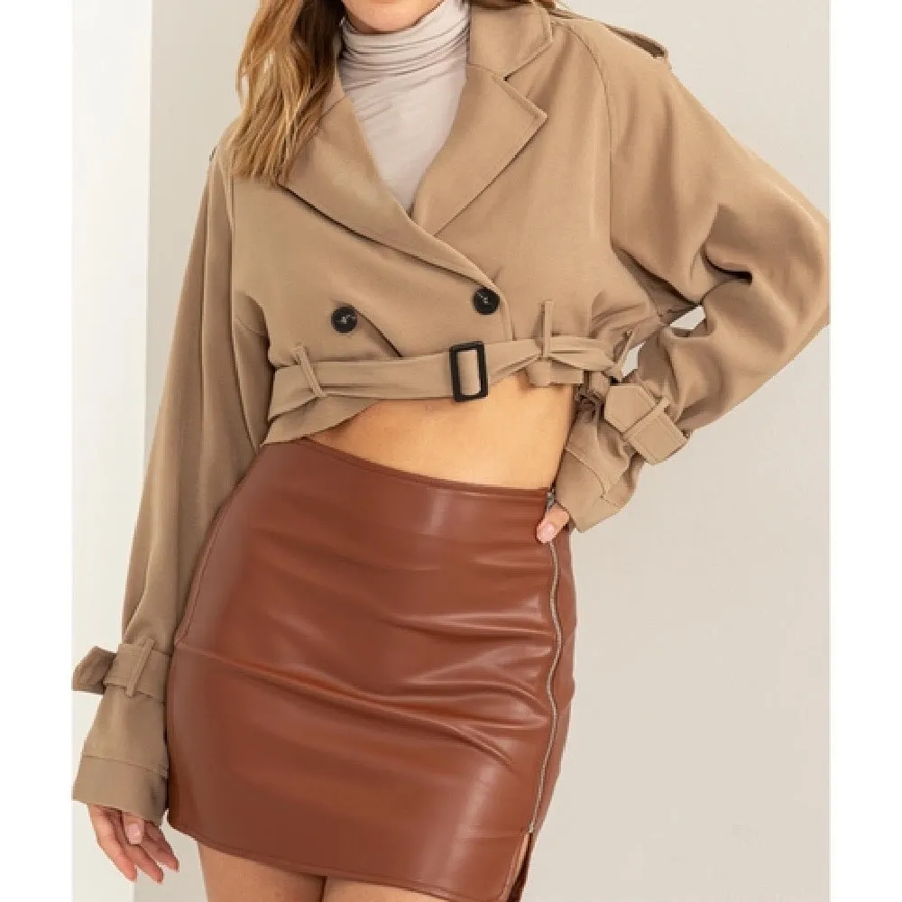 Cropped Trench Coat