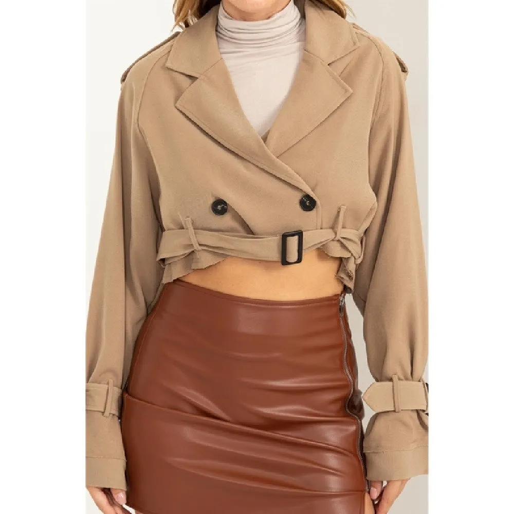 Cropped Trench Coat