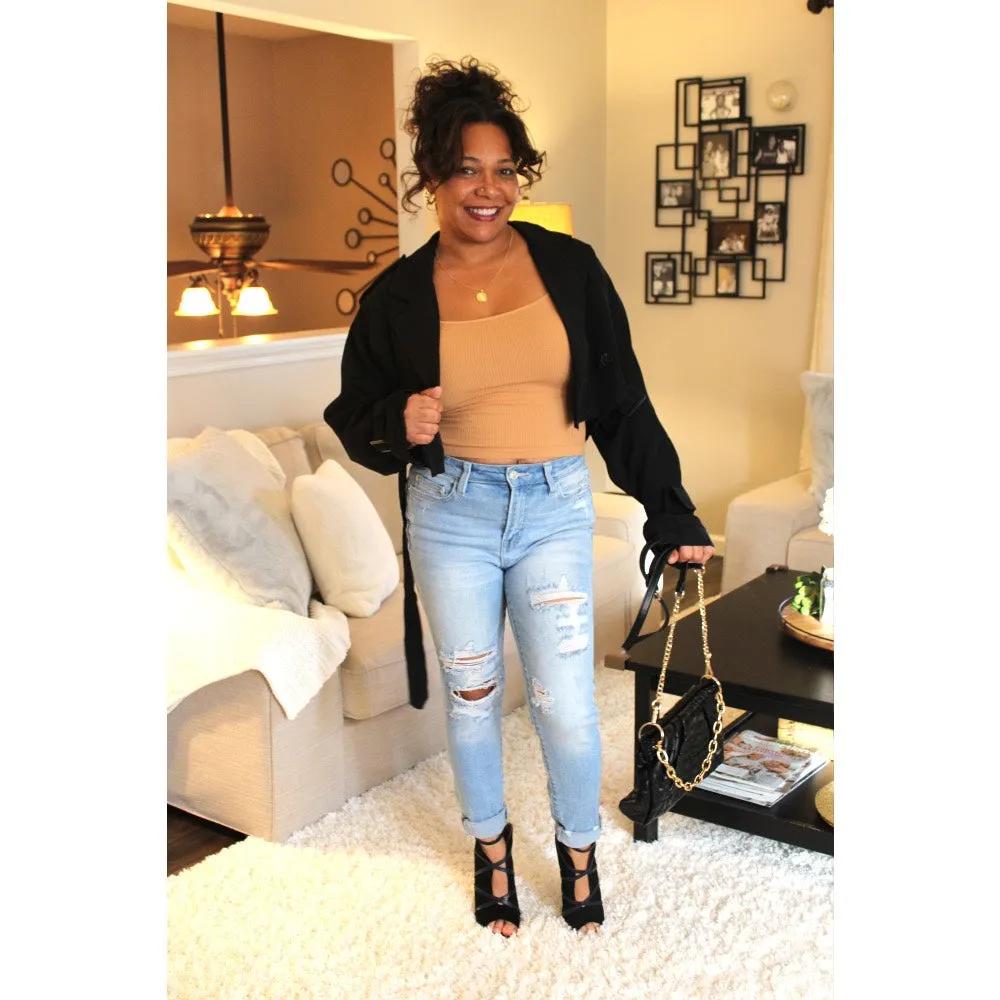 Cropped Trench Coat