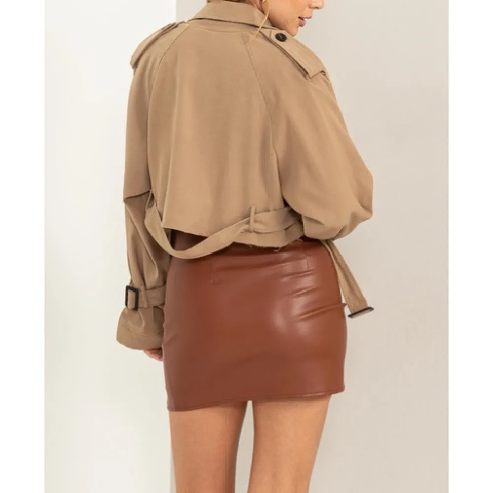 Cropped Trench Coat