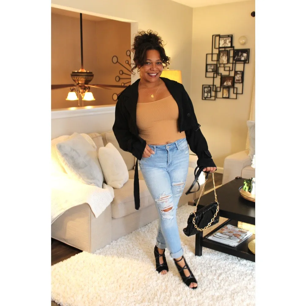Cropped Trench Coat