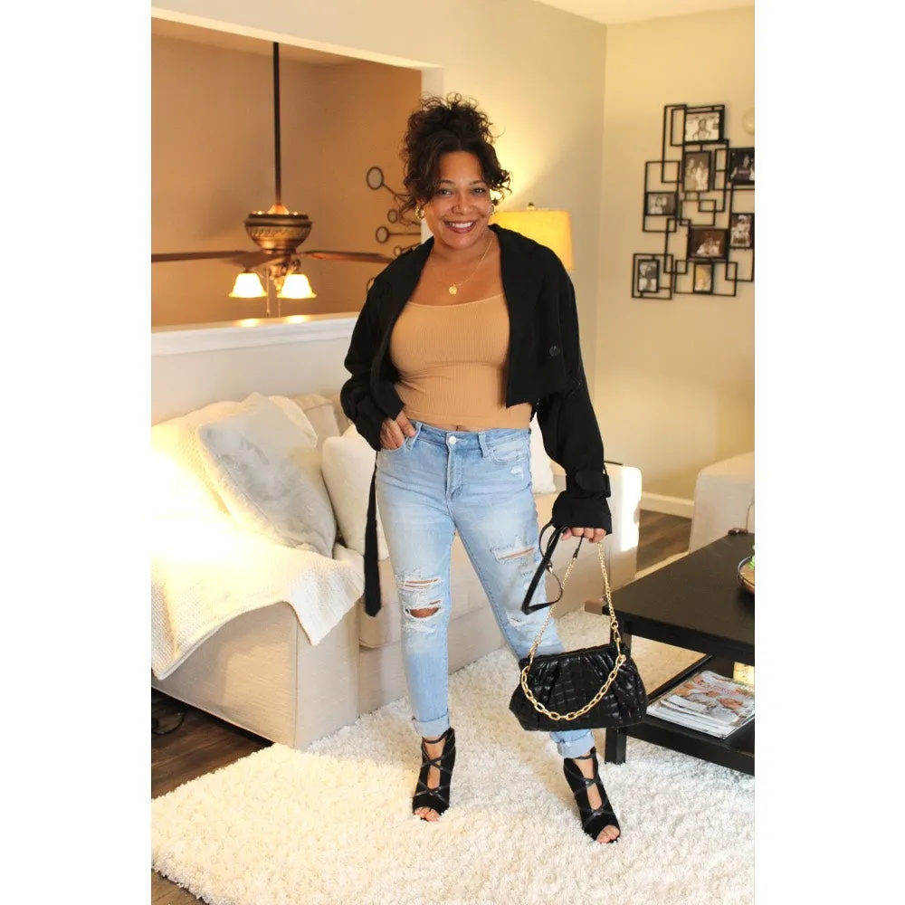 Cropped Trench Coat