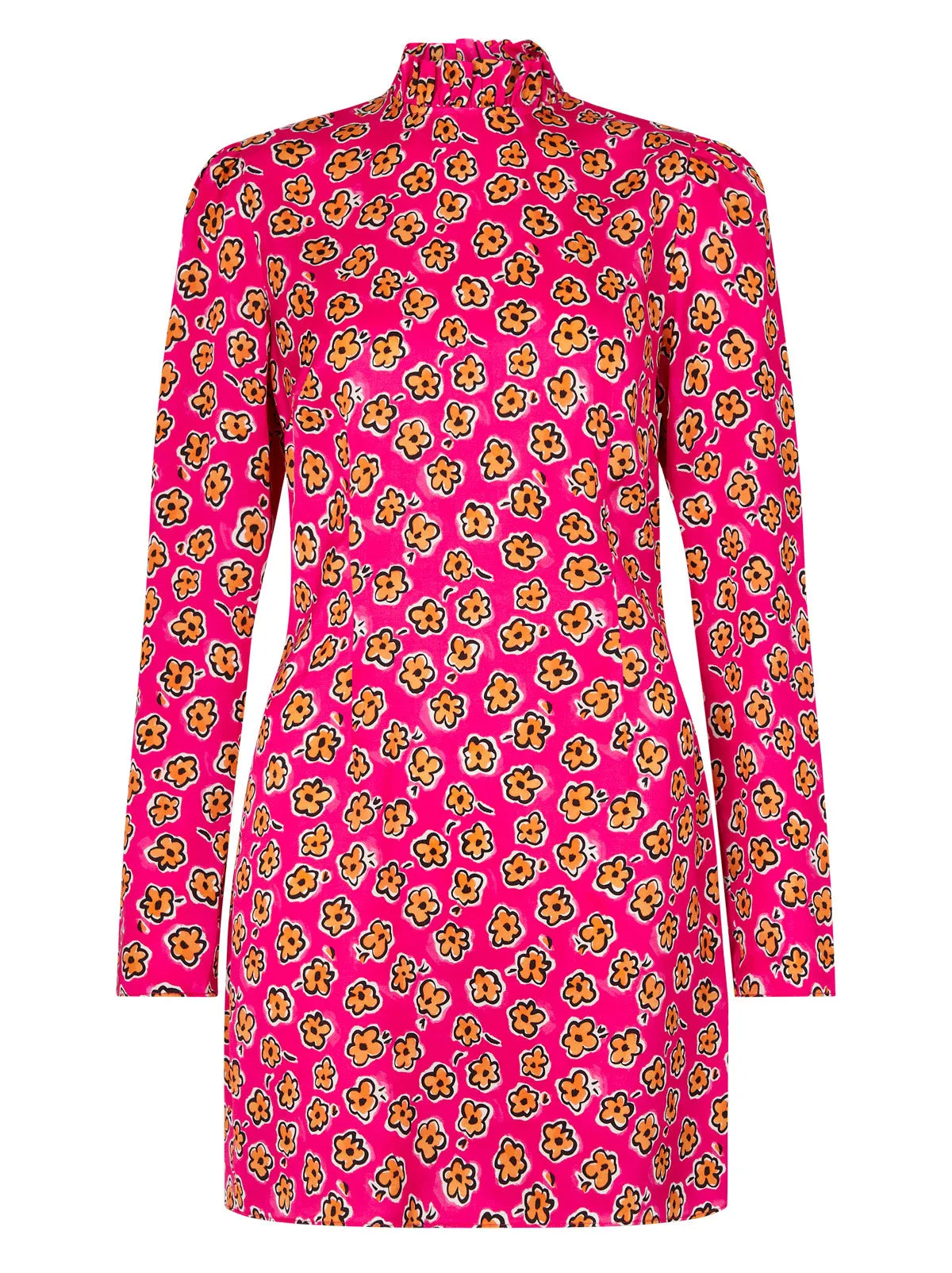 Danika Pink Painted Floral Mini Dress
