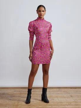 Danika Pink Painted Floral Mini Dress