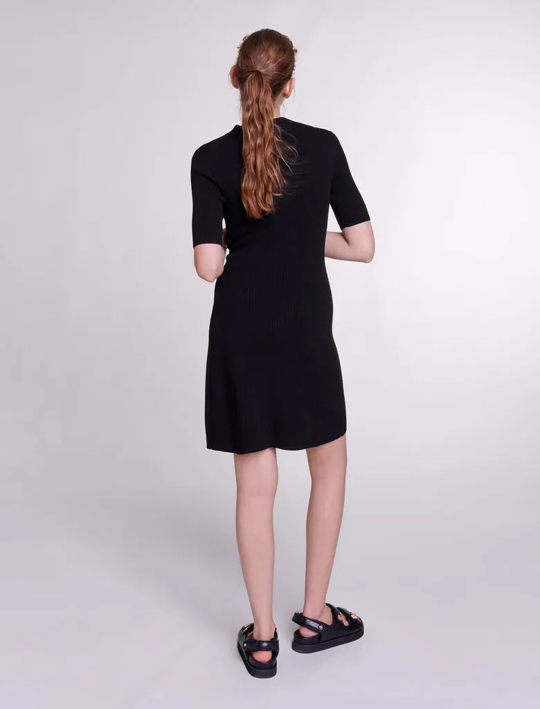 Dress in ribbed knit
