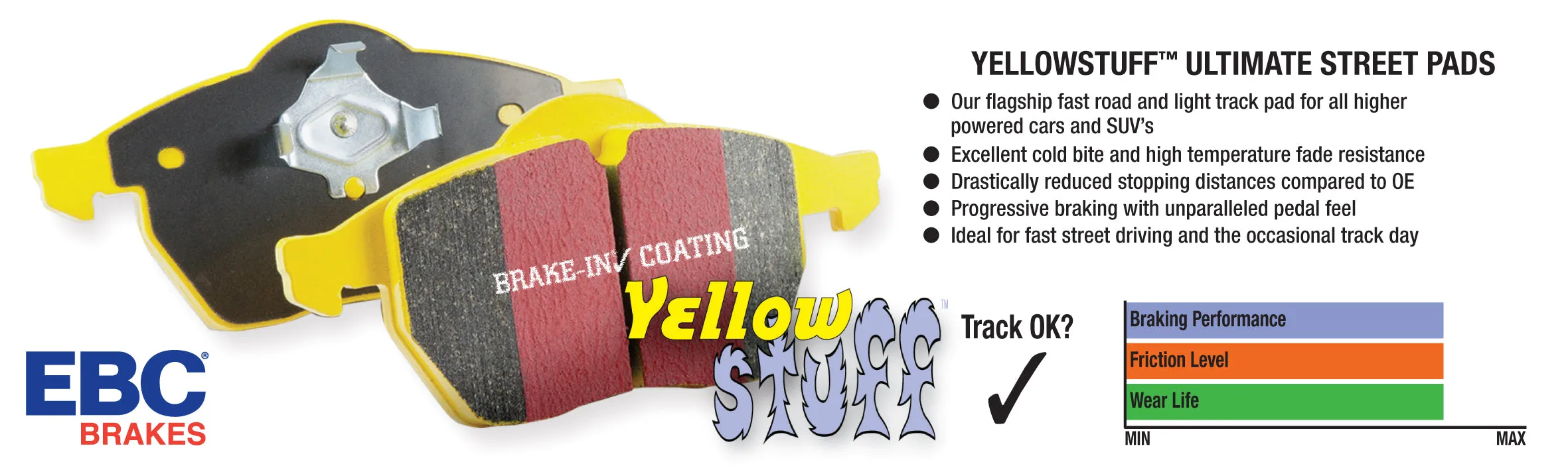 EBC Brakes DP41793R Yellowstuff Street And Track Brake Pads