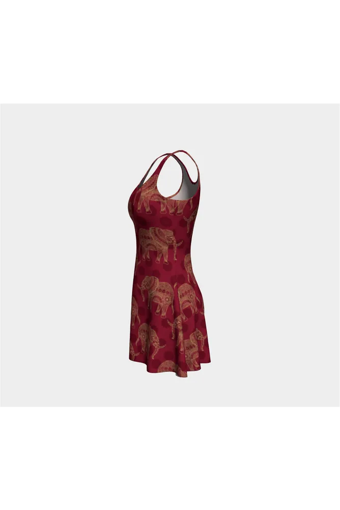 Elephants and Mandalas Flare Dress