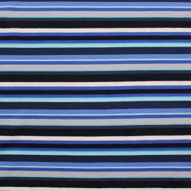 Gall0 stripe cotton knit - aqua/navy/white