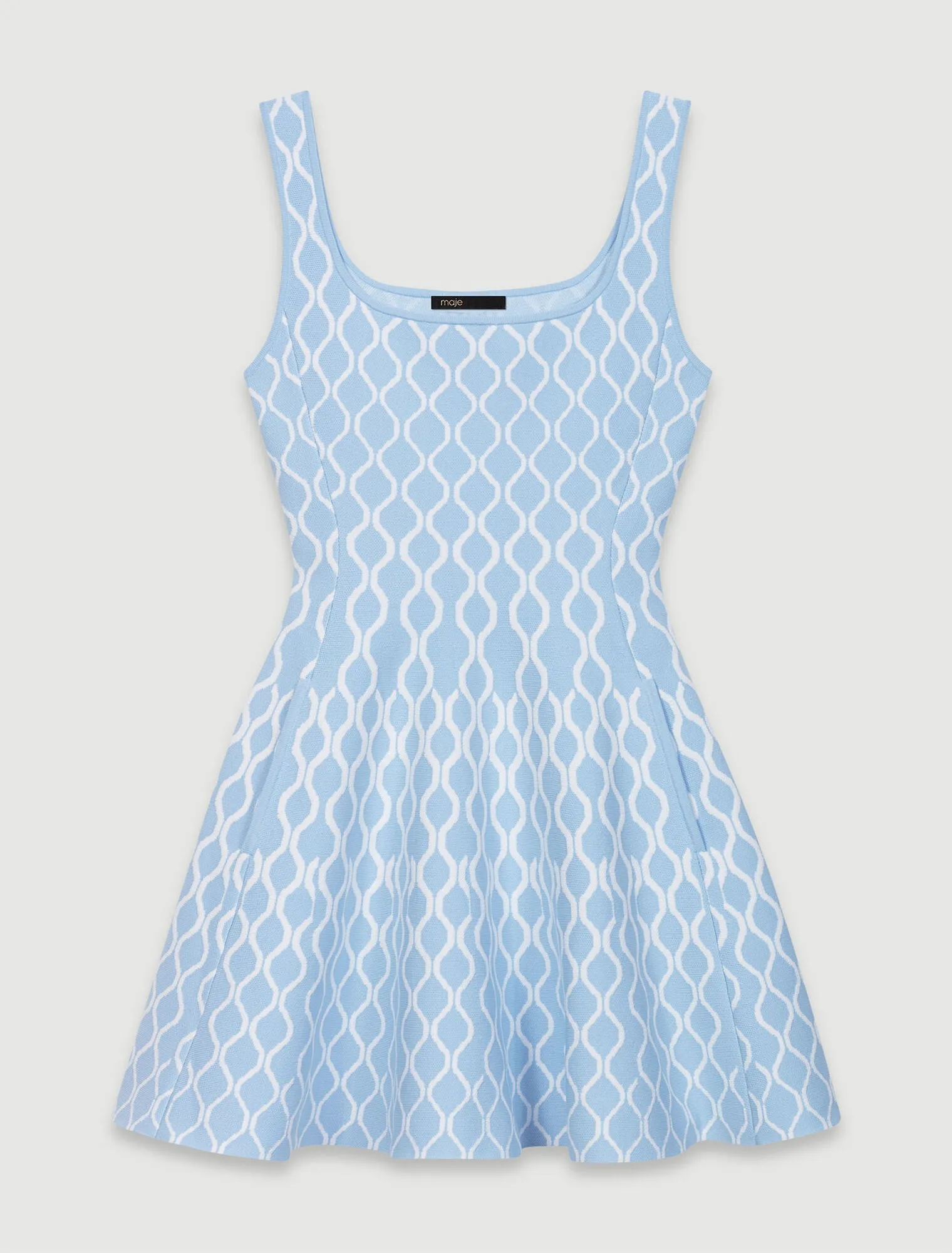 Jacquard knit short dress