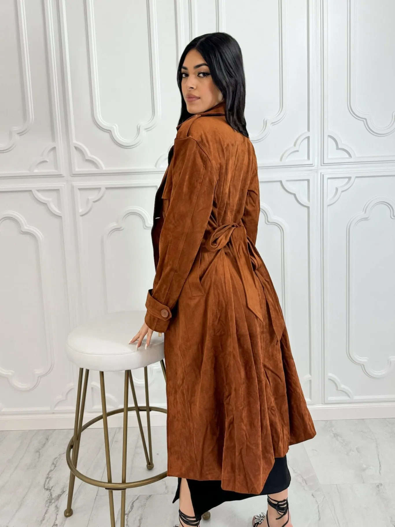Jalen Suede Coat (Camel)
