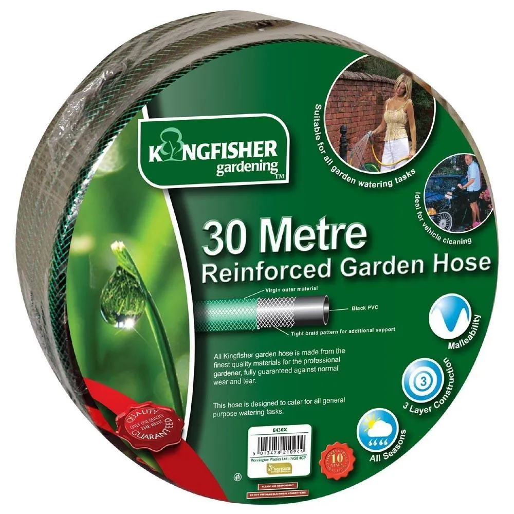 Kingfisher 30m Reinforced Garden Hose