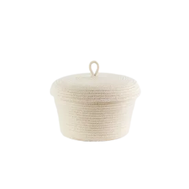 Lidded Basket (Ivory)
