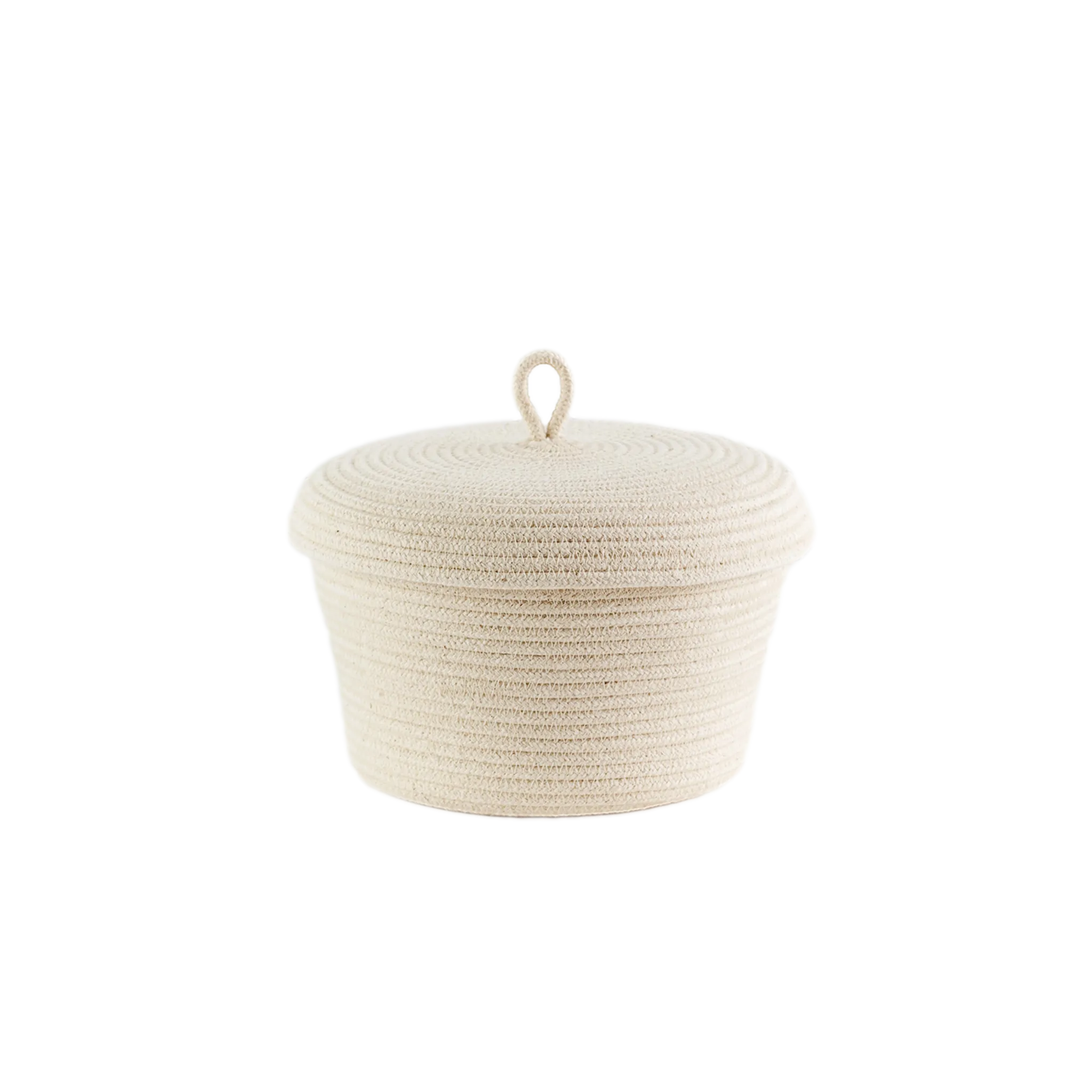 Lidded Basket (Ivory)