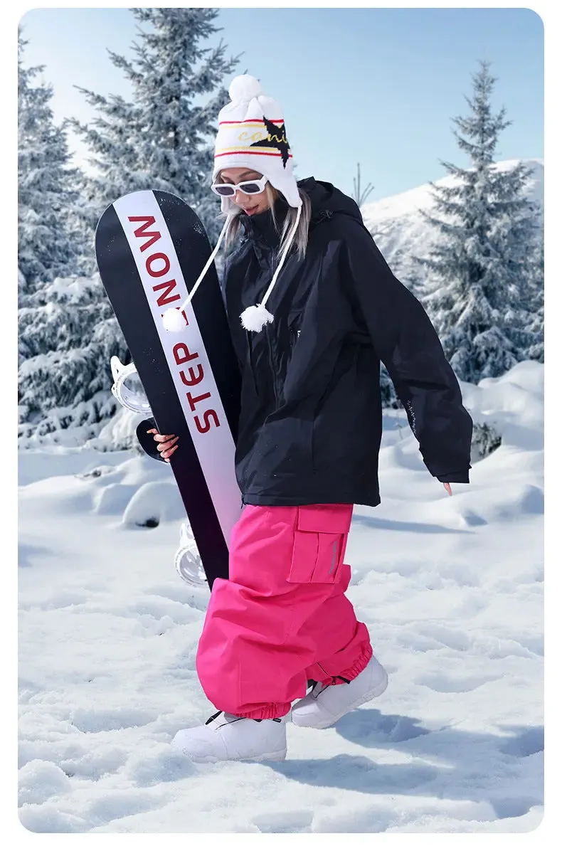 Men Baggy Snowboard Trousers 2024 Outdoor Ski Pants