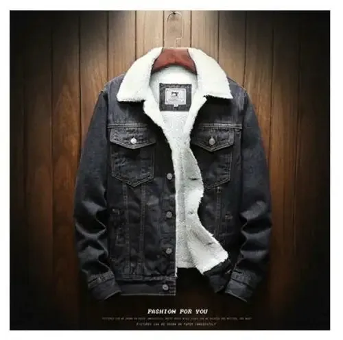 Men's Sherpa Denim Winter Jacket