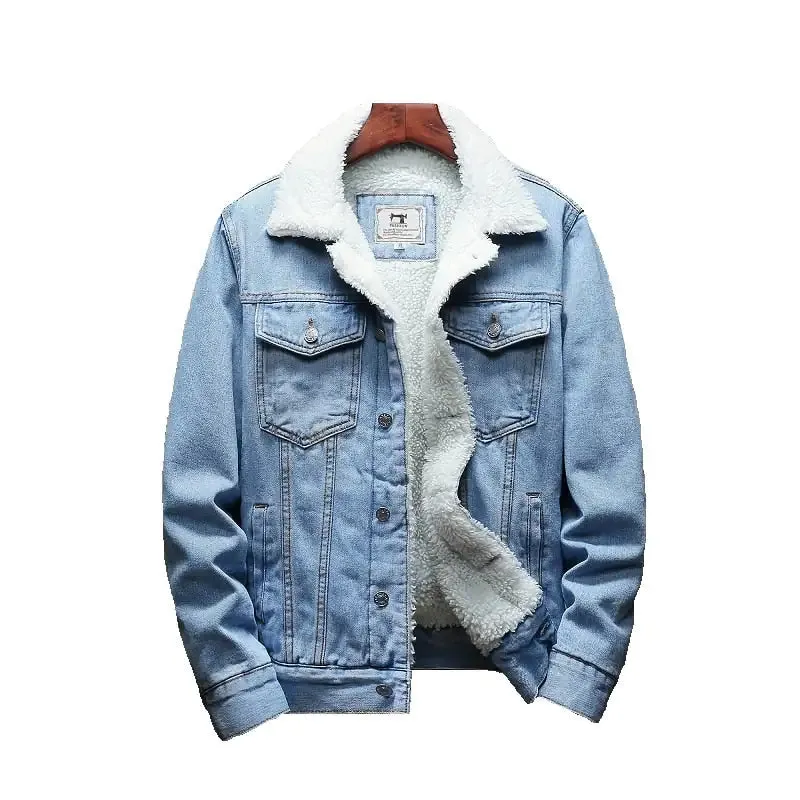 Men's Sherpa Denim Winter Jacket