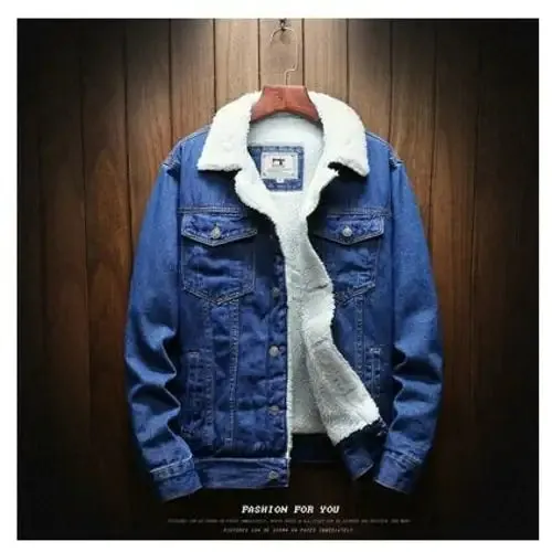 Men's Sherpa Denim Winter Jacket