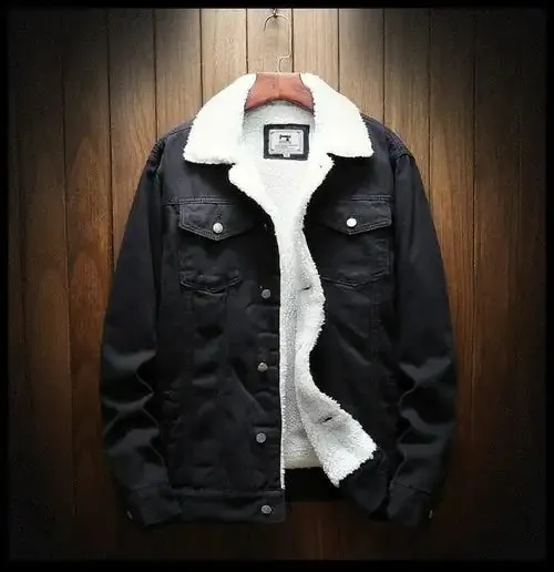 Men's Sherpa Denim Winter Jacket